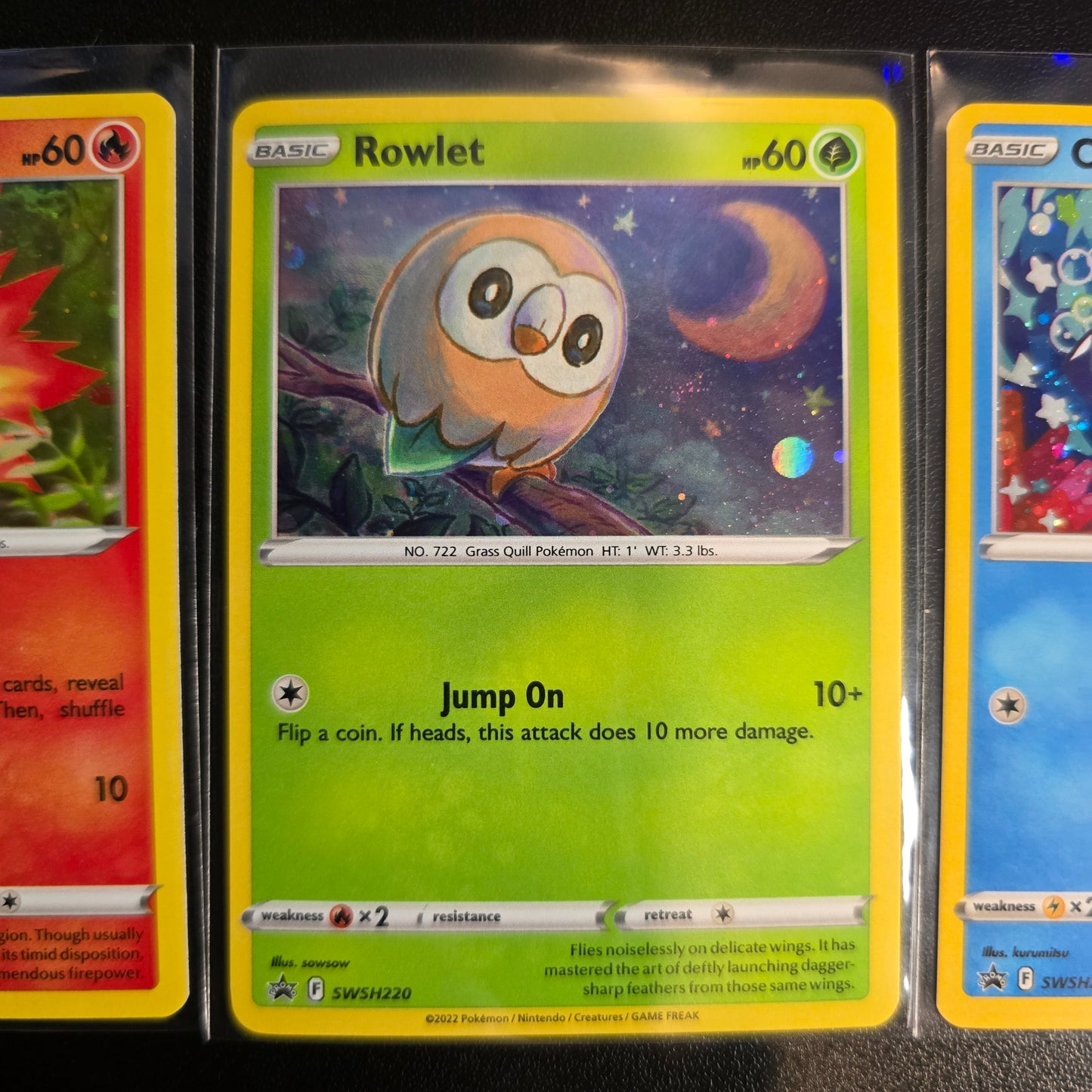 Rowlet/Cyndaquil/Oshawott - Cosmos Holo Promo Set