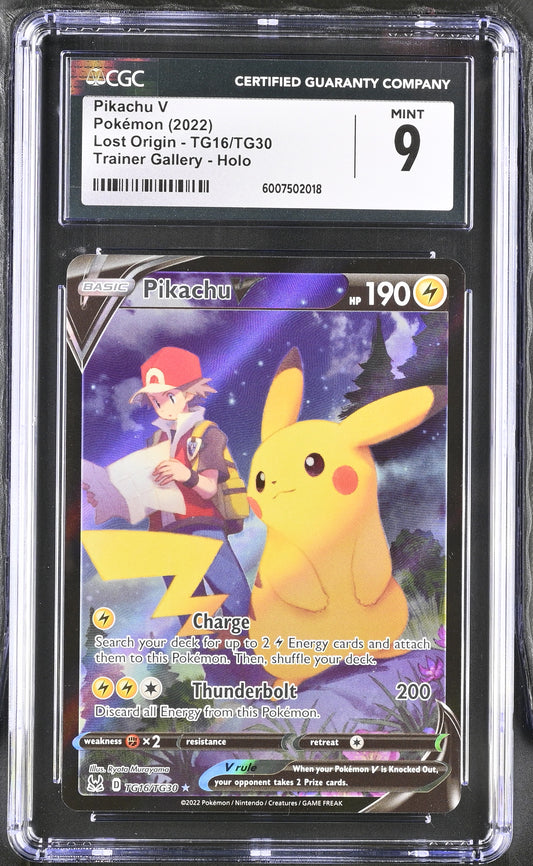 Pikachu V TG16 CGC 9 Lost Origin (Potential PSA 10 Crossover)