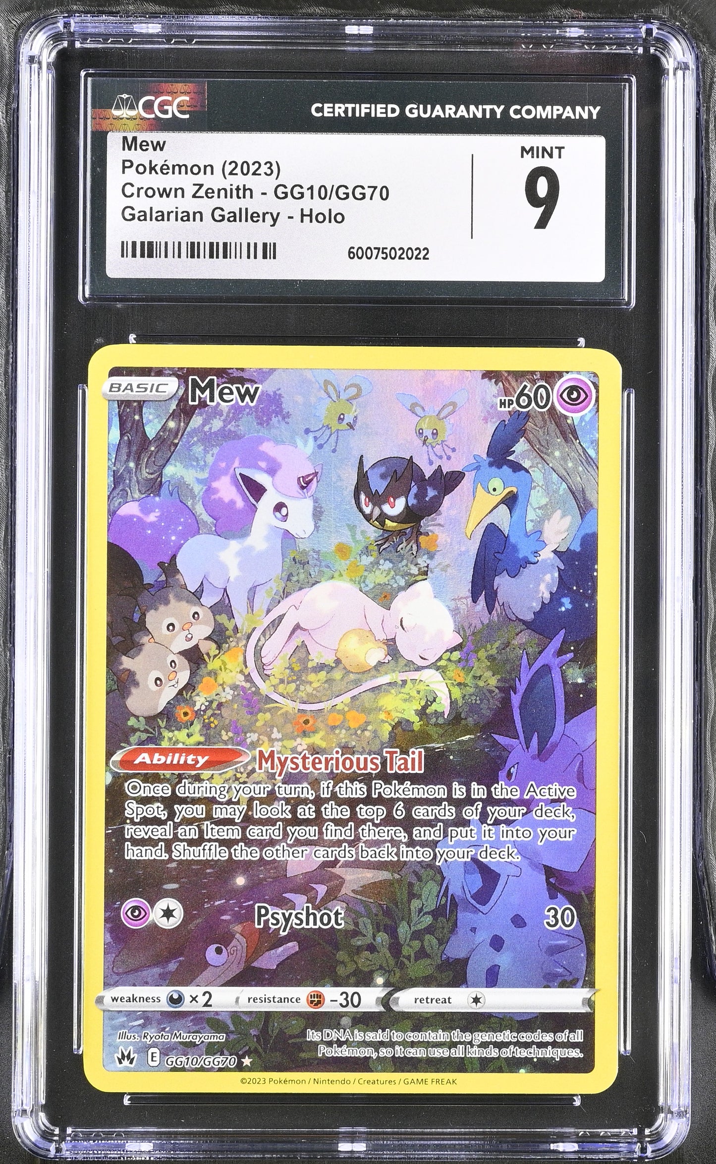 Mew #GG10 CGC 9 Crown Zenith